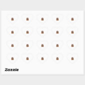 Halloween Griezige Pompoen Retro Gegraveerde Textu Hart Sticker (Vel)