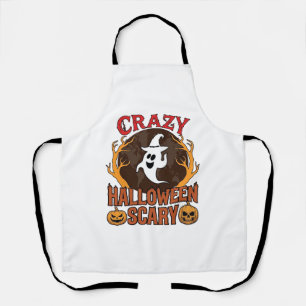 Halloween Griezige Pompoen Retro Gegraveerde Textu Schort