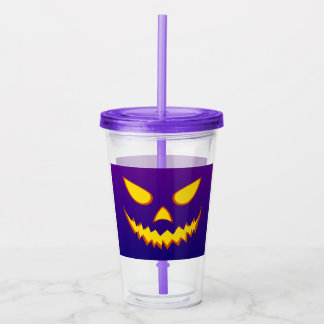 Halloween grijnzend gezicht Jack o Lantern Pompoen Acryl Drinkbeker