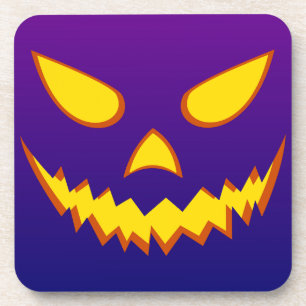 Halloween grijnzend gezicht Jack o Lantern Pompoen Bier Onderzetter