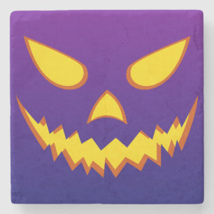 Halloween grijnzend gezicht Jack o Lantern Pompoen Stenen Onderzetter