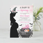 Halloween Grill Baby shower Baby is aan het brouwe Kaart (Staand voorkant)