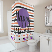 Halloween Grillegal Cute Geest met Snoep Rand Douchegordijn (In situ)