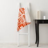 Halloween grillige Cool Typography Pattern Sinaasa Sherpa Deken (In situ)