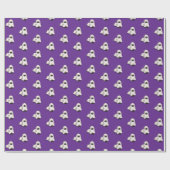 Halloween grillige Funny Dog Ghost Paarse Cadeaupapier (Vlak)