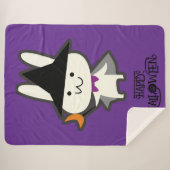 Halloween grillige Schattigee tovenaar konijn Paar Sherpa Deken (Voorkant (horizontaal))