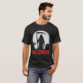 Halloween Grim Reaper Begraafplaats Ontwerp T-shirt (Voorkant volledig)