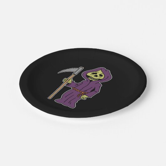 Halloween Grim Reaper Cartoon Bord (Gekanteld)