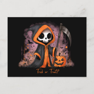 Halloween Grim Reaper Feestdagenkaart