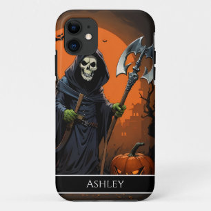 Halloween Grim Reaper gepersonaliseerd Case-Mate iPhone Case