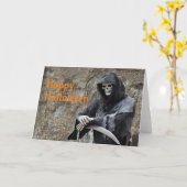 Halloween Grim Reaper  Kaart (Gele Bloem)