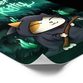 Halloween Grim Reaper Kat Poster (Hoek)