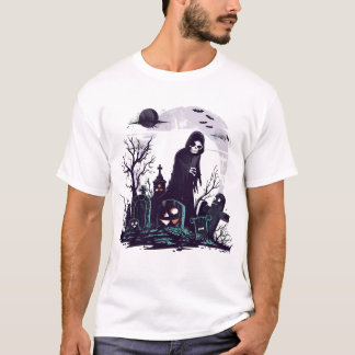 Halloween Grim Reaper Kerkhof T-shirt