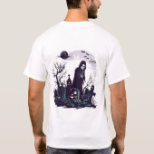 Halloween Grim Reaper Kerkhof T-shirt (Achterkant)