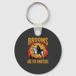Halloween Grim Reaper Paarden Bezem Is voor Amateu Sleutelhanger