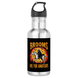 Halloween Grim Reaper Paarden Bezem Is voor Amateu Waterfles