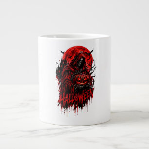 Halloween Grim Reaper Pompoen Gotische Horror Ontw Grote Koffiekop