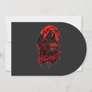 Halloween Grim Reaper Pompoen Gotische Horror Ontw Kaart