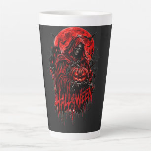 Halloween Grim Reaper Pompoen Gotische Horror Ontw Latte Mok