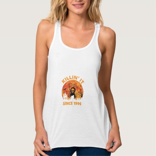Halloween Grim Reaper Sinds 1996 Verjaardagsontwer Tanktop (Voorkant)
