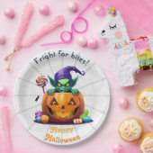 Halloween Grimlin met Trick or treat Snoep Papieren Bordje (Feest)