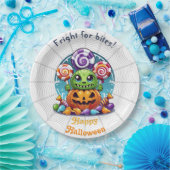Halloween Grimlin met Trick or treat Snoep Papieren Bordje (Feest)