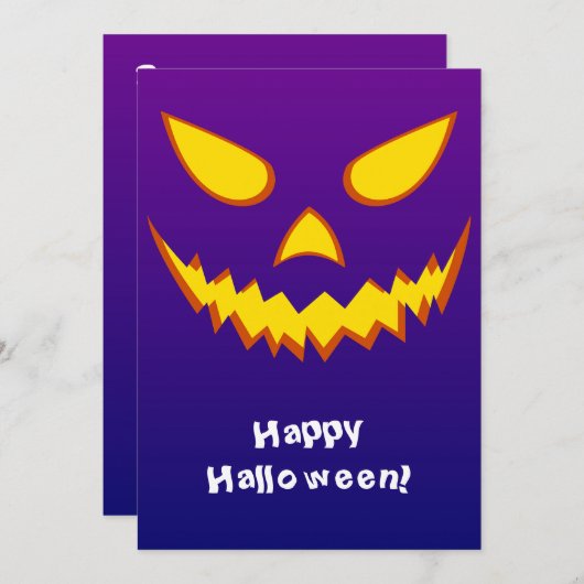 Halloween Grinning Face Jack op Lantern Pumpkin (Voorkant / Achterkant)