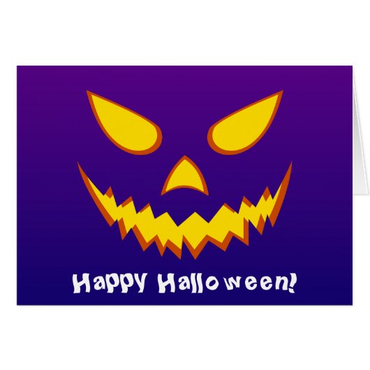 Halloween Grinning Face Jack op Lantern Pumpkin (Voorkant Horizontaal)