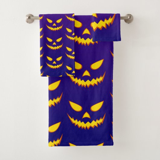 Halloween Grinning Face Jack op Lantern Pumpkin Bad Handdoek (Insitu)