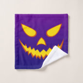 Halloween Grinning Face Jack op Lantern Pumpkin Bad Handdoek (Wasdoekje)
