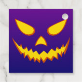 Halloween Grinning Face Jack op Lantern Pumpkin Bedankjes Labels (Achterkant)
