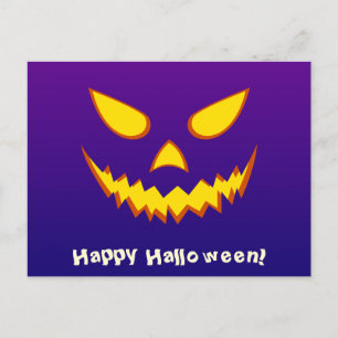 Halloween Grinning Face Jack op Lantern Pumpkin Briefkaart