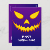 Halloween Grinning Face Jack op Lantern Pumpkin Briefkaart (Voorkant / Achterkant)
