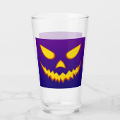 Halloween Grinning Face Jack op Lantern Pumpkin Glas (Achterkant)