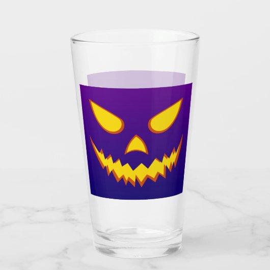 Halloween Grinning Face Jack op Lantern Pumpkin Glas (Achterkant)