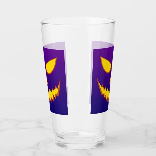 Halloween Grinning Face Jack op Lantern Pumpkin Glas (Links)