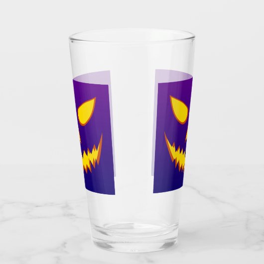 Halloween Grinning Face Jack op Lantern Pumpkin Glas (Rechts)