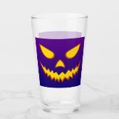 Halloween Grinning Face Jack op Lantern Pumpkin Glas (Voorkant)