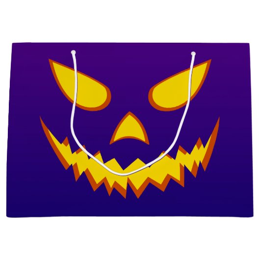 Halloween Grinning Face Jack op Lantern Pumpkin Groot Cadeauzakje (Voorkant)