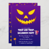 Halloween Grinning Face Jack op Lantern Pumpkin Kaart (Voorkant / Achterkant)