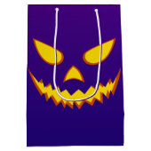 Halloween Grinning Face Jack op Lantern Pumpkin Medium Cadeauzakje (Achterkant)