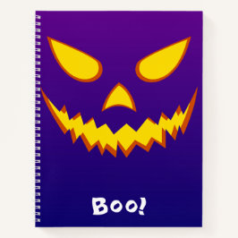 Halloween Grinning Face Jack op Lantern Pumpkin Notitieboek