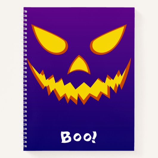 Halloween Grinning Face Jack op Lantern Pumpkin Notitieboek (Voorkant)