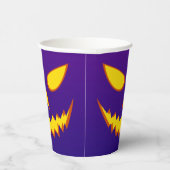 Halloween Grinning Face Jack op Lantern Pumpkin Papieren Bekers (Rechts)