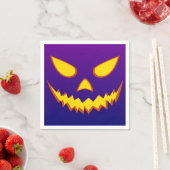 Halloween Grinning Face Jack op Lantern Pumpkin Servet (Insitu)