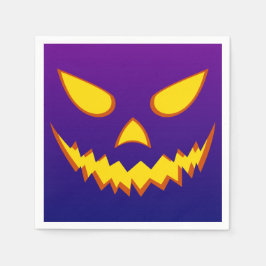 Halloween Grinning Face Jack op Lantern Pumpkin Servet