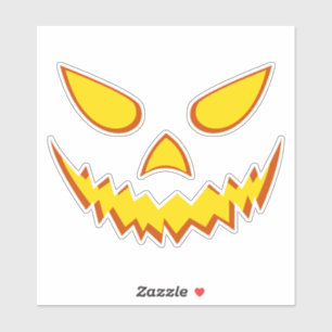 Halloween Grinning Face Jack op Lantern Pumpkin Sticker