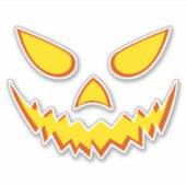 Halloween Grinning Face Jack op Lantern Pumpkin Sticker (Voorkant)