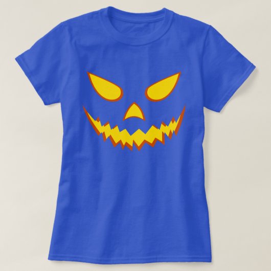 Halloween Grinning Face Jack op Lantern Pumpkin T-shirt (Design voorkant)