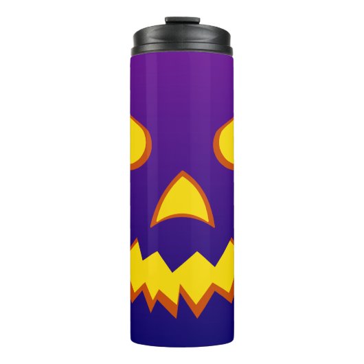 Halloween Grinning Face Jack op Lantern Pumpkin Thermosbeker (Voorkant)